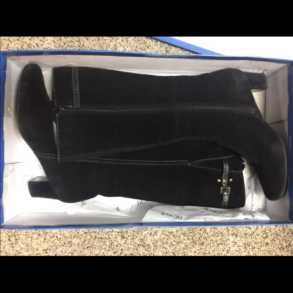 Beautiful Ecco black Suede boots, size 11.5